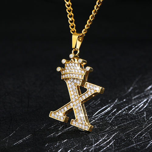 Load image into Gallery viewer, Zircon Alphabet Necklace
